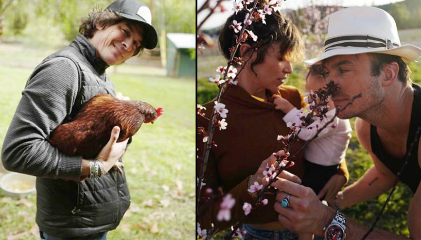 Ünlü aşıklar huzuru çiftlik hayatında buldu: Yiyecekleri sebzeleri yetiştirip inek ve keçi besliyorlar