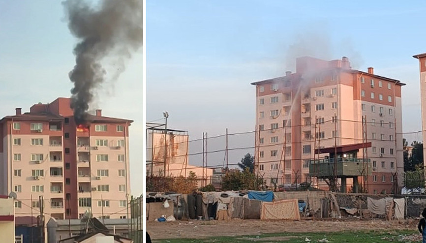 Diyarbakır’da lojmanda yangın