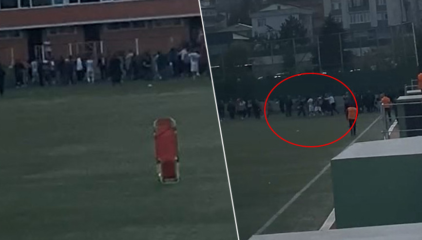 Büyükçekmece Tepecikspor - Darıca Gençlerbirliği maçında silahlı saldırı iddiası