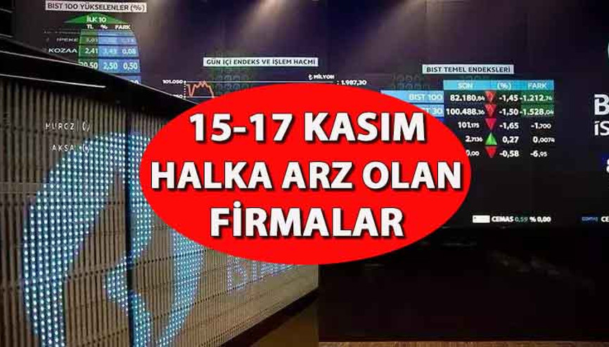 HALKA ARZ TAKVİMİ 16-17 Kasım 2023: Yeni halka arz bugün var mı, talep toplama işlemleri hangi tarihte İşte, halka arz olan firmalar ve tarihleri HALKA ARZ TAKVİMİ 16-17 Kasım 2023: Yeni halka arz bugün var mı, talep toplama işlemleri hangi tarihte İşte, halka arz olan firmalar ve tarihleri