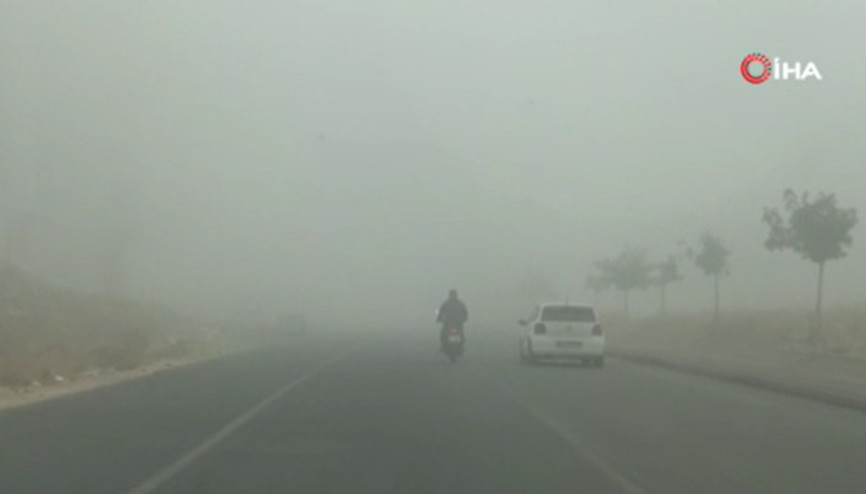 Şanlıurfada yoğun sis: Görüş mesafesi 25 metreye düştü