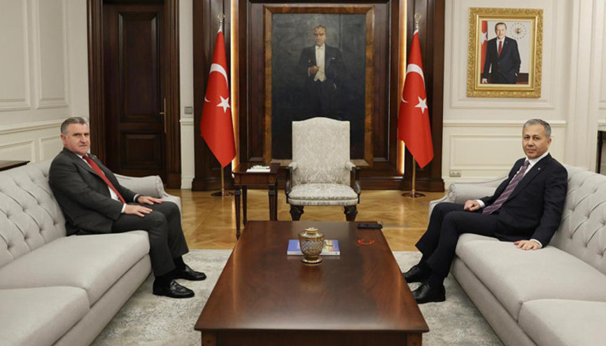 Bakan Baktan İçişleri Bakanı Ali Yerlikayaya ziyaret