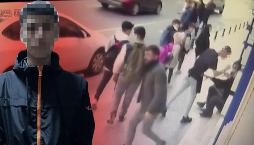 Beyoğlunda korkunç cinayet kamerada: Kalemle öldürdü