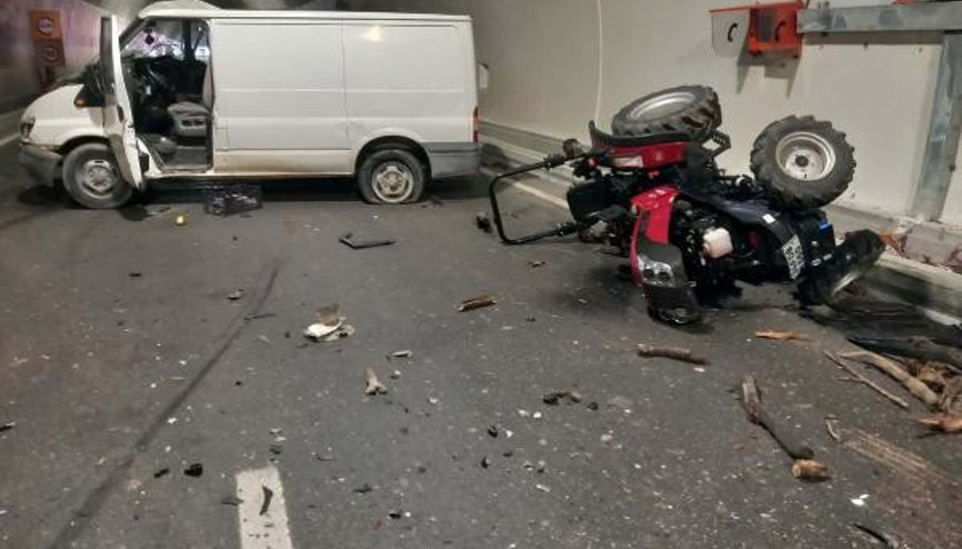 Çanakkale’de T3 tünelinde trafik kazası: 2 yaralı