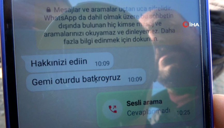 Kayıp mürettebatın son mesajı Hakkınızı helal edin, batıyoruz oldu