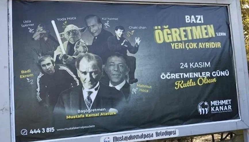 Bursada tartışılan 24 Kasım Öğretmenler Günü afişi: 1 gün sonra kaldırıldı Bursada tartışılan 24 Kasım Öğretmenler Günü afişi: 1 gün sonra kaldırıldı