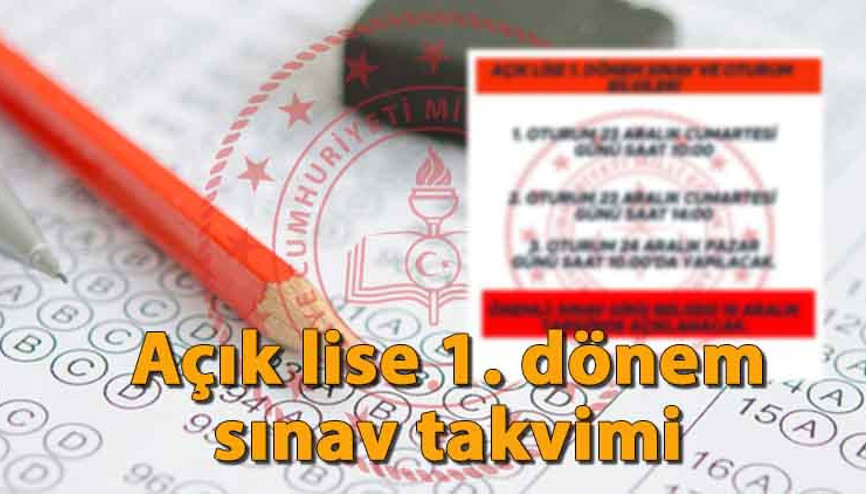 AÖL 1. dönem sınavları ne zaman, yüz yüze mi yapılacak MEB Açık Lise 2023-2024 takvimi