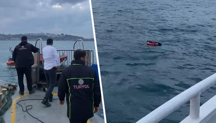 Kadıköy-Beşiktaş vapurunda panik anları: Yolcu denize düştü