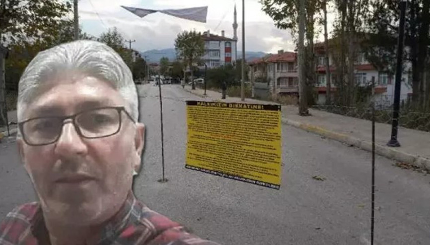 Çorumda mahkeme kararını gerekçe gösterip, caddeyi yaya ve araç trafiğine kapattı