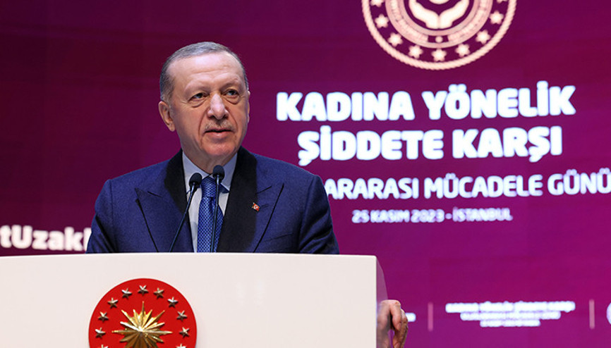 Cumhurbaşkanı Erdoğan: Kadına yönelik şiddete karşı sıfır tolerans ilkemizin alt yapısını oluşturuyoruz