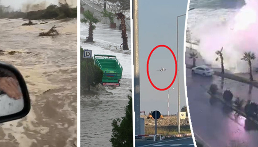 Fırtına ve sağanak hayatı felç etti Karadeniz Sahil Yolu göle döndü... Trabzonda dalgalara kapılan 2 genç kayıp