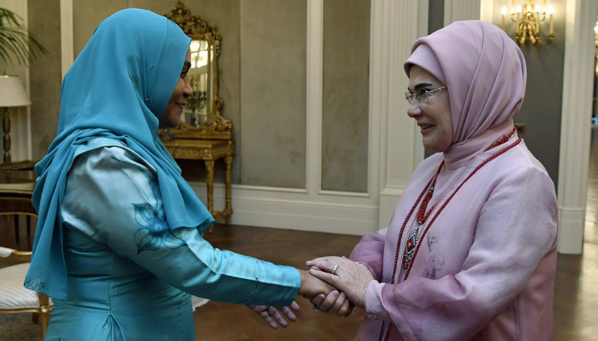 Emine Erdoğan, Maldivler Cumhurbaşkanının eşi ile görüştü