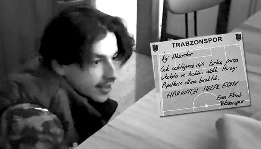 Trabzonsporlu oyunculardan gülümseten olay Karınları acıktı, büfe kapalıydı, not bıraktılar...
