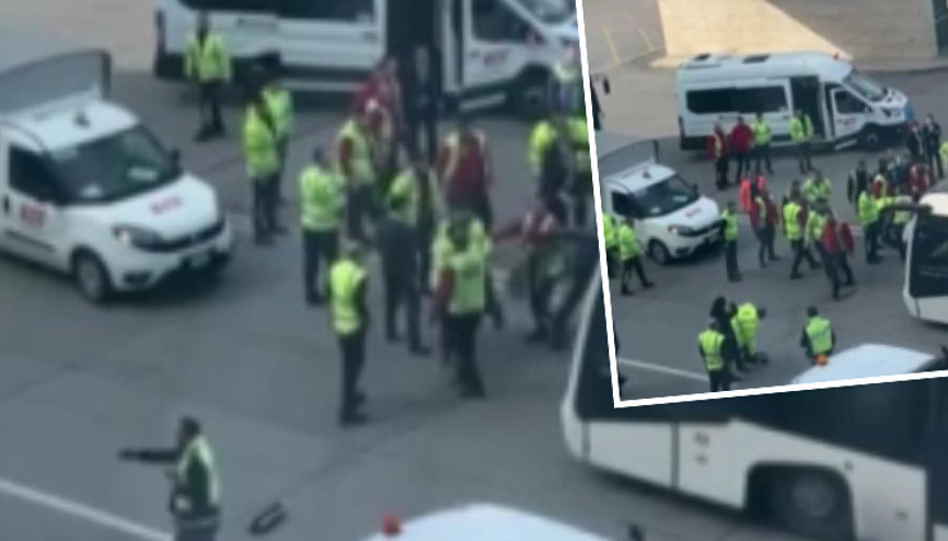 Alman çiftin kavgası, Esenboğa Havalimanını karıştırdı