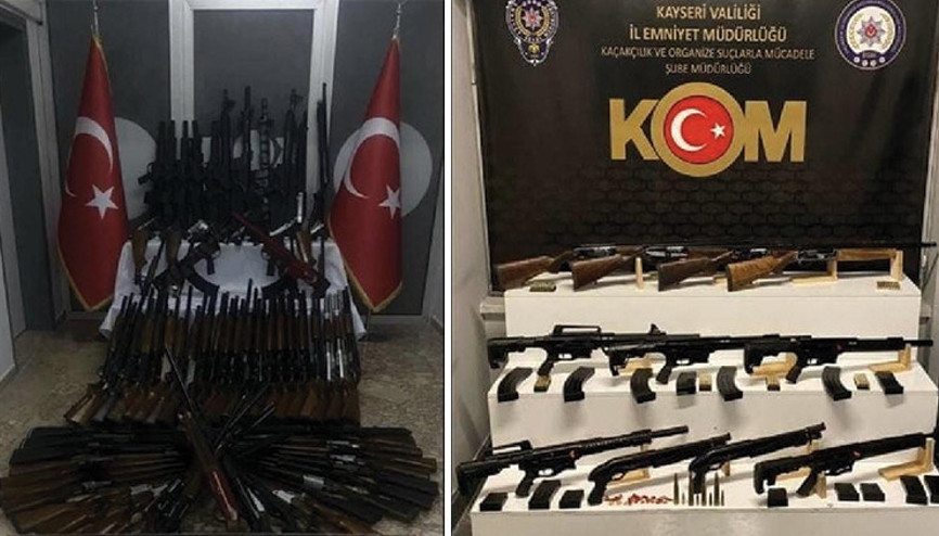 Kaçak silah ticareti yapan ve depolarında cephanelik ele geçirilen 3 şüpheli serbest