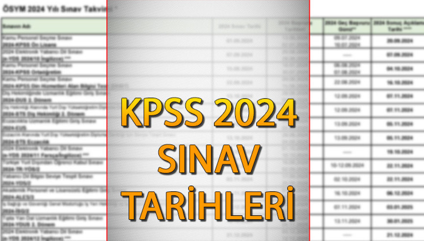 KPSS B Grubu sınavı ne zaman 2024 ÖSYM KPSS takvimi bilgisi