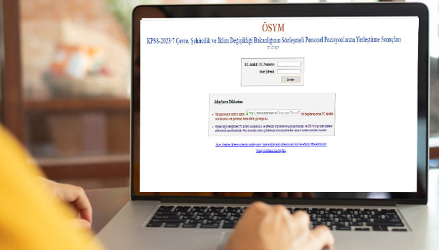 KPSS TERCİH SONUÇLARI SORGULAMA EKRANI | KPSS 2023/7 Çevre, Şehircilik ve İklim Değişikliği Bakanlığının Sözleşmeli Personel Yerleştirme Sonuçları Açıklandı