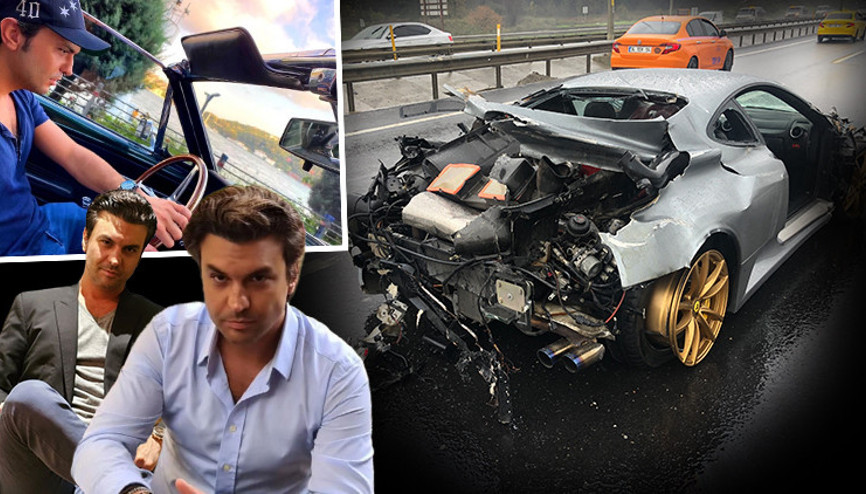 İş adamı Sinan Urfalı kaza yaptı Lüks otomobil kullanılamaz hale geldi