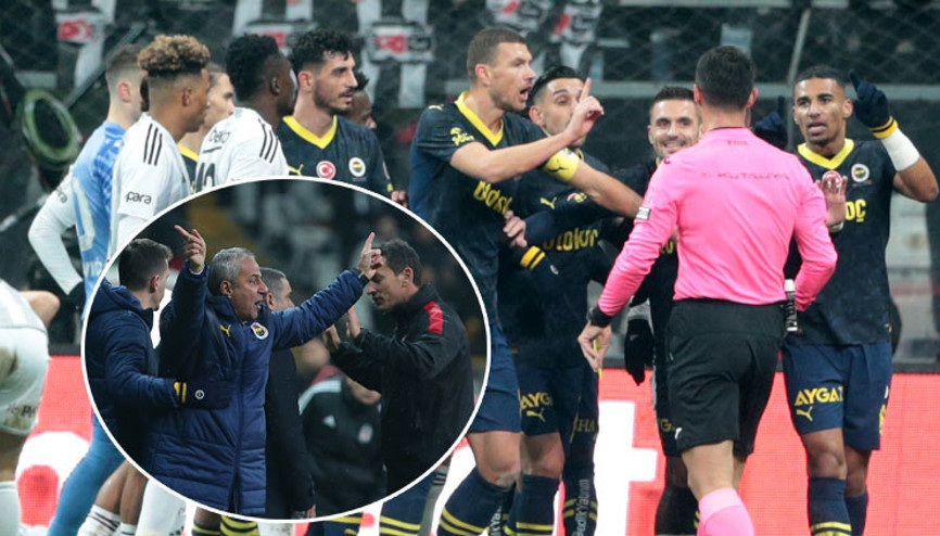 Beşiktaş - Fenerbahçe maçında penaltı kararları sonrası ortalık karıştı Sarı kartlar havada uçuştu, İsmail Kartal...