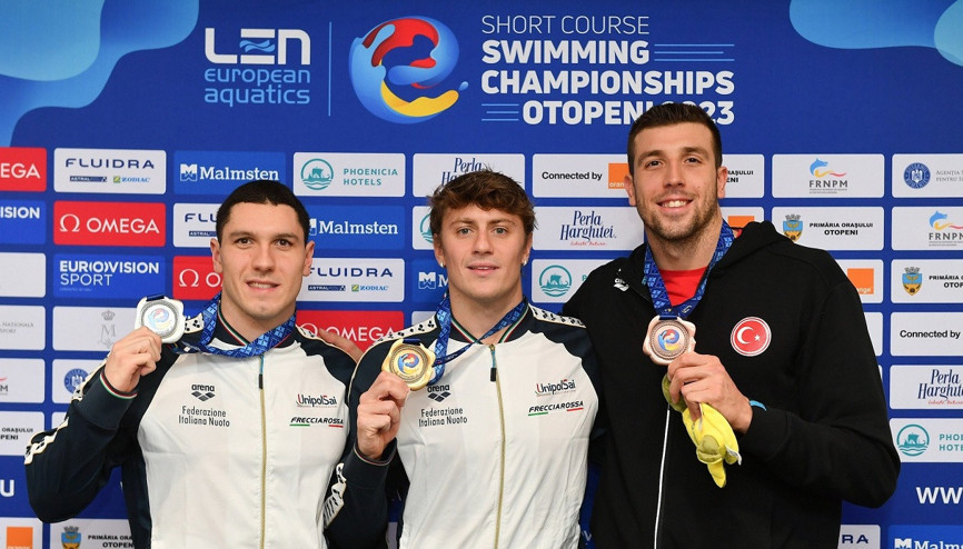 Rekortmen milli yüzücümüz Emre Sakcıdan Avrupa 3üncülüğü