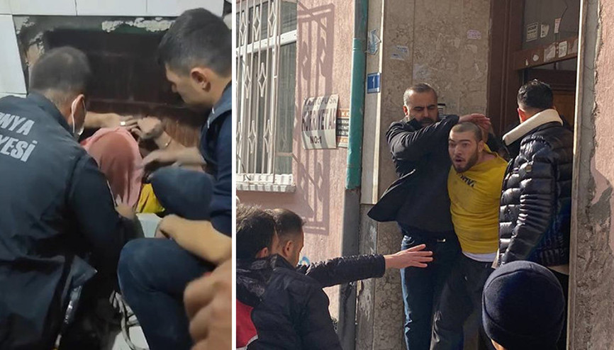 Konyada polisten kaçmak isterken havalandırma boşluğunda kaldı
