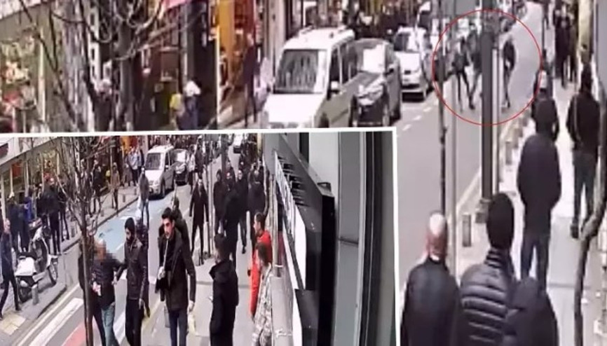 İstanbulda bıçaklı omuz atma kavgası kamerada