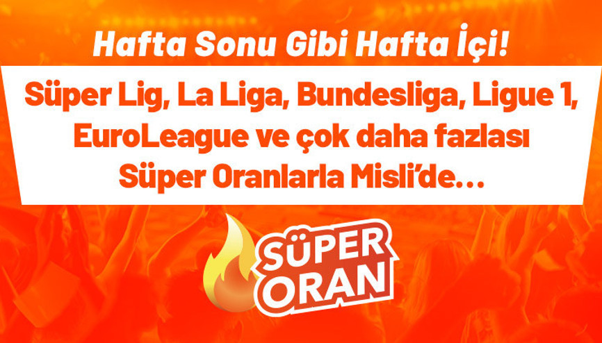 Hafta sonu gibi hafta içi iddaa bülteni Mislide süper oranlı maçlar, yüksek iddaa oranları kaçmaz...