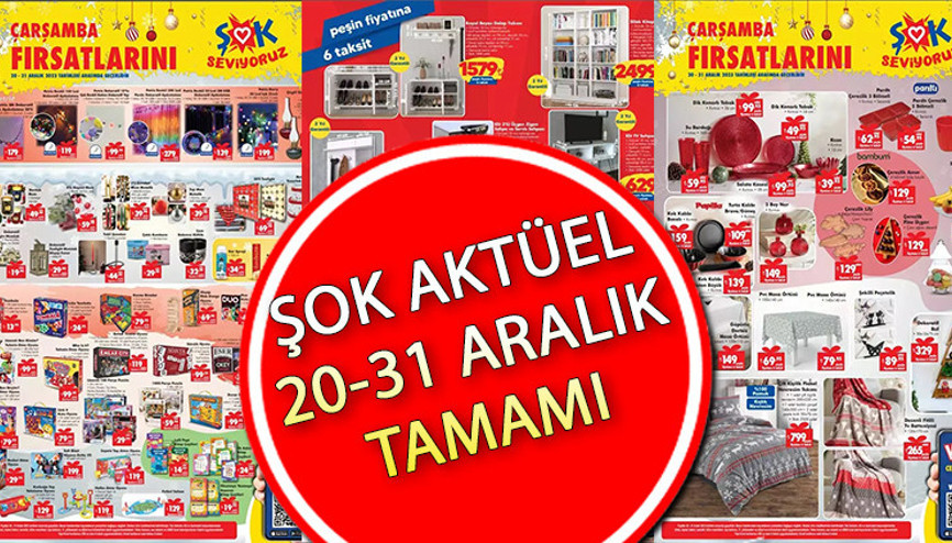 SATIŞTA ŞOK AKTÜEL 20-31 ARALIK 2023 KATALOĞU|| ŞOKta bu hafta neler var Kutu Oyunları, Yılbaşı Süsleri ŞOK marketlerde...