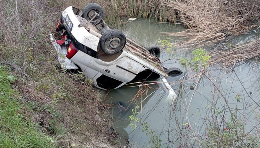 Bursada feci kaza Otomobil su kanalına düştü: 1i ağır 5 yaralı