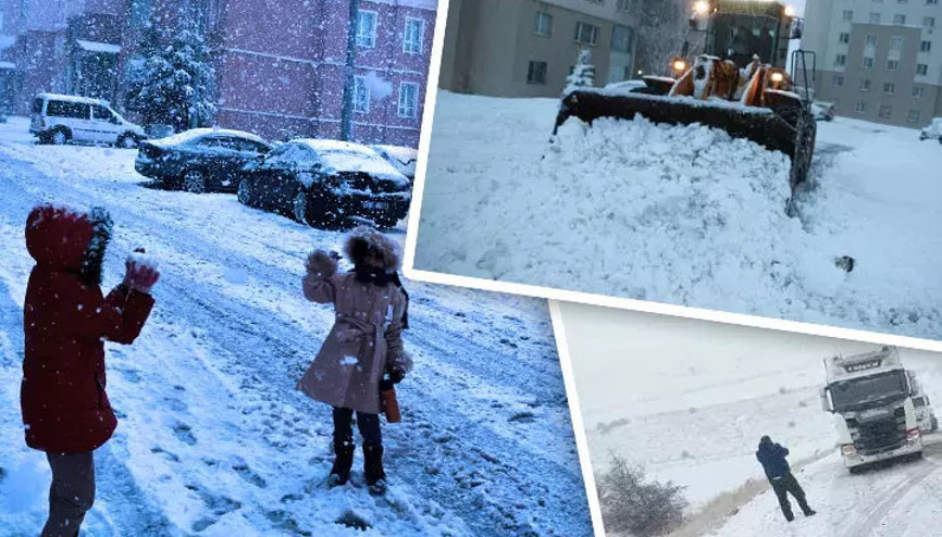 Türkiye kar yağışına teslim... Araçlar yolda kaldı, kar kalınlığı 35 santimi buldu