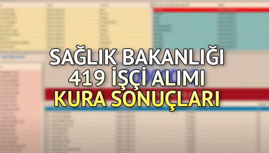 SAĞLIK BAKANLIĞI KURA SONUCU VE ASİL YEDEK İSİM LİSTESİ || Sağlık Bakanlığı 419 işçi alımı kura sonuçları açıklandı mı İŞKUR temizlik görevlisi işçi alımı yedek ve asil liste nereden, nasıl görüntülenir