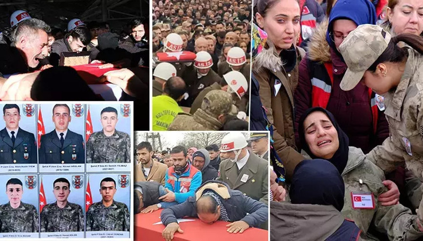 Kahramanlara en acı veda