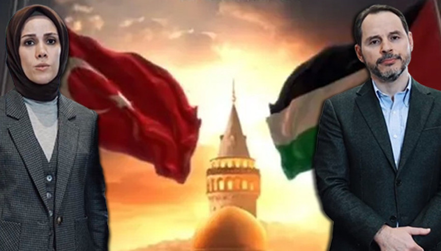 Şehitlerimiz ile Gazze için Galata Köprüsünde tarihi yürüyüş: Berat Albayrak ve eşi Esra Albayraktan çağrı