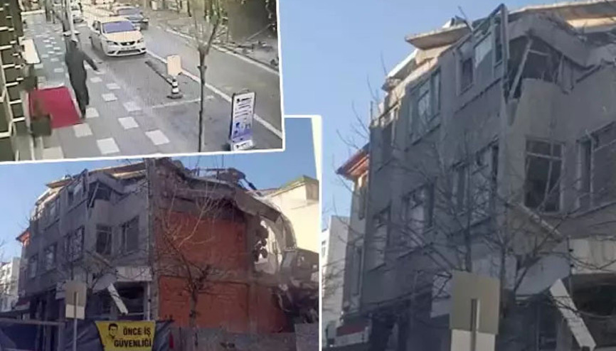 Boluda bina yıkımında facianın eşiğinden dönüldü: Araçlar son anda kurtuldu