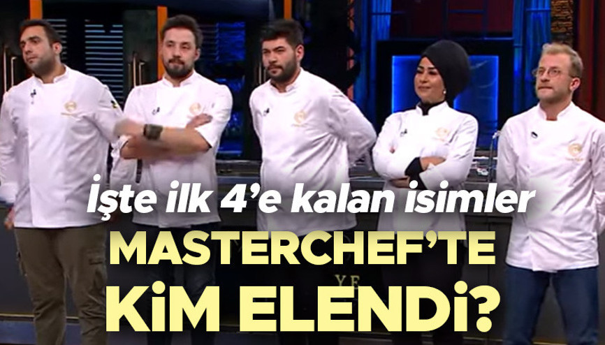DÜN AKŞAM MASTERCHEFTE KİM ELENDİ 30 Aralık Cumartesi MasterChefte kim kazandı, ilk dörde kimler kaldı Sergen, Esra, Barbaros arasında büyük mücadele İşte yarı finalistler...