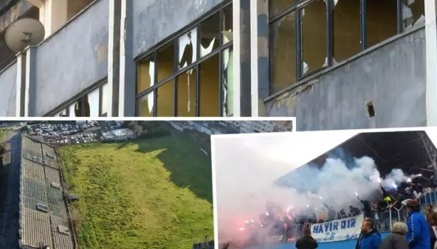 Zeytinburnunda davalık olan 16 bin kişilik stadyum kaderine terk edildi Zeytinburnunda davalık olan 16 bin kişilik stadyum kaderine terk edildi