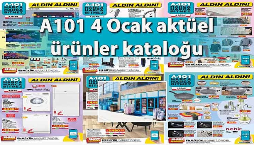 A101 4 Ocak Aktüel Ürünler Kataloğu 2024: A101’de bu hafta perde, çatal kaşık takımı, tencere, 3’lü kanepe, masa takımı, televizyon ve dikey süpürge satışa çıkıyor