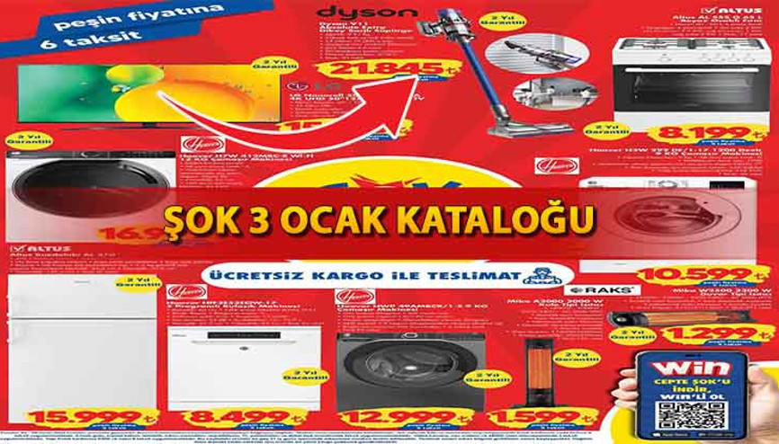 ŞOK 3-5 OCAK AKTÜEL ÜRÜNLER KATALOĞU 2024: ŞOK’ta bugün elektrikli dikey süpürge, spor ekipmanları, televizyon, perde, ısıtıcı ve dokuma halı satışta