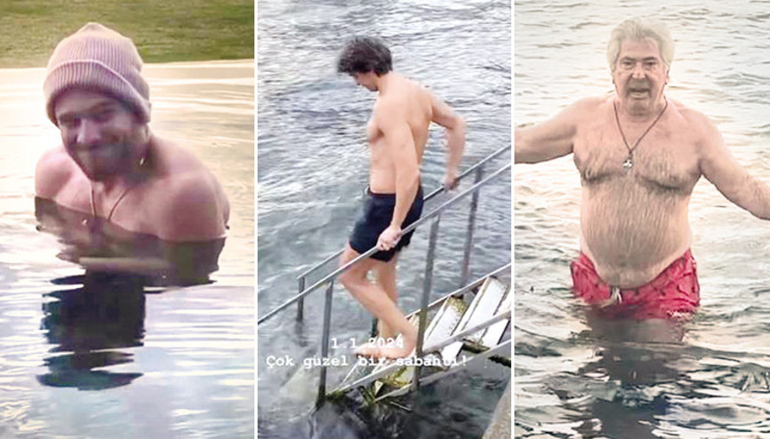 Kerem Bürsin... İbrahim Kutluay... Erdal Özyağcılar... Yeni yılı böyle karşıladılar