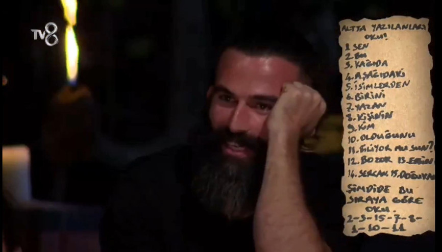 Survivor Turabi’den çok konuşulacak şifreli eleme sorusu Acun Ilıcalı şaşkınlığını gizleyemedi