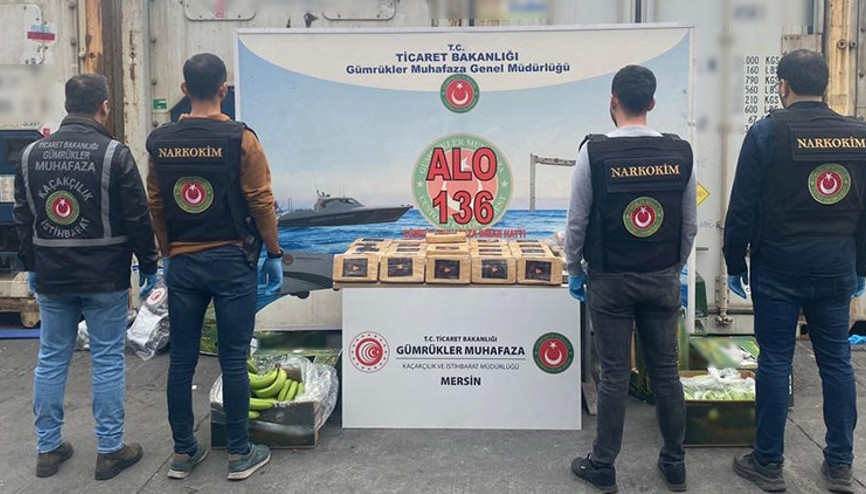 Mersin Limanında 77 kilo kokain ele geçirildi