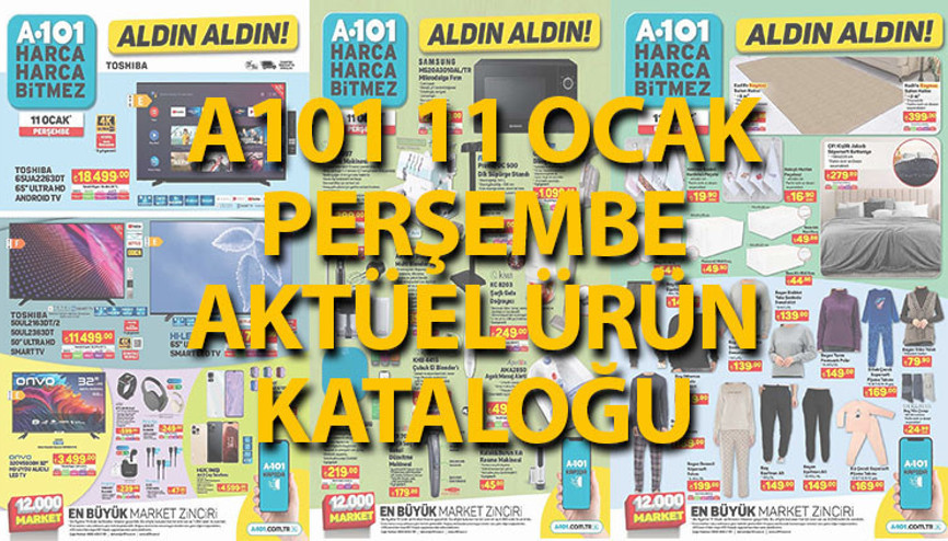 A101e  6 Kişilik masa takımı, halı çeşitleri, dikey süpürge, gıda doğrayıcı, mikrodalga fırın ve televizyon çeşitleri geliyor (A101 11 Ocak Aktüel Ürünler Kataloğu)