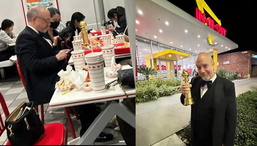 Sosyal medya bu anları konuşuyor… Büyük ödülü kaptı, kutlama için soluğu hamburgercide aldı