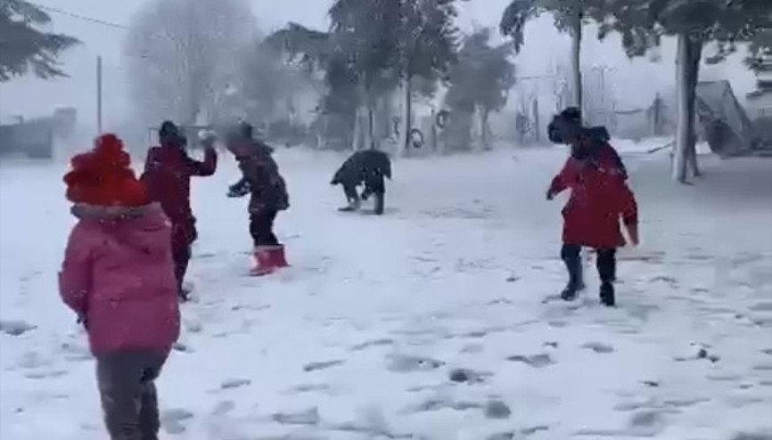 Eğitime fırtına ve kar engeli