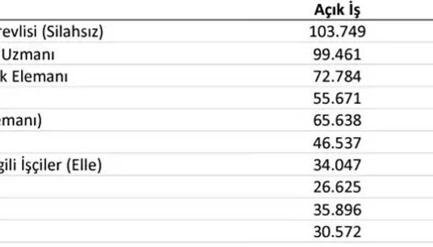 Hangi personeller aranıyor.... İş ilanı listesi yayınlandı: İŞKUR açıkladı, ne doktor, ne de mühendis... İşte en çok personel aranan meslekler
