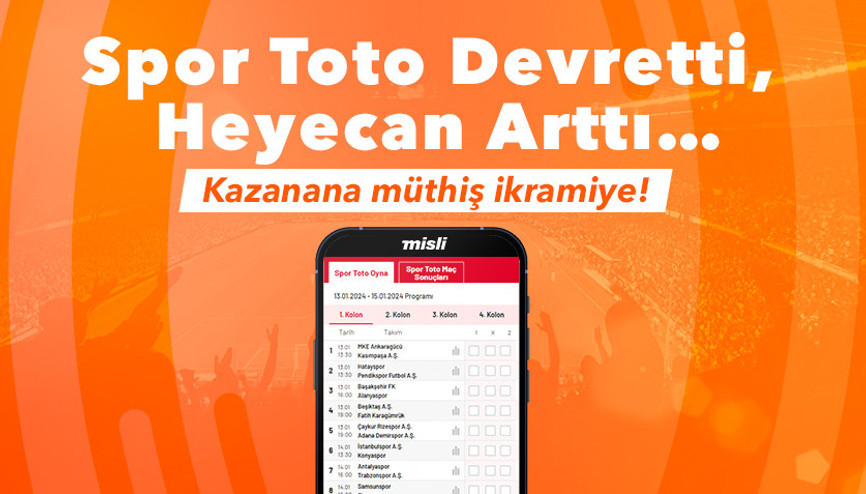 Spor Toto 40 milyon TLye koşuyor İşte haftanın programı...
