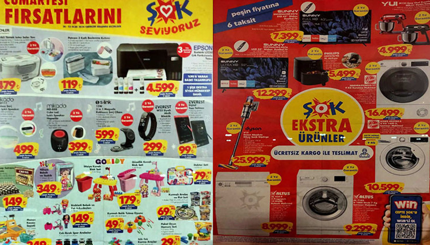 ŞOK 20 Ocak Aktüel Ürünler Kataloğu yayınlandı  Airfryer, V15 Elektrikli Dikey Süpürge, akıllı bileklik, televizyon ve beyaz eşya ürünleri satışa çıkıyor