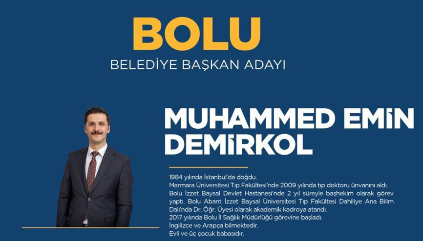 Muhammed Emin Demirkol kimdir AK Parti Bolu Belediye Başkanı adayı Muhammed Emin Demirkolun biyografisi