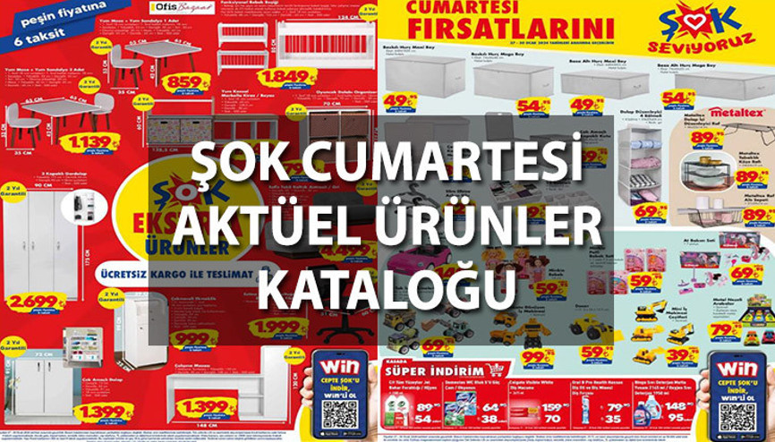 ŞOK 27 Ocak Aktüel Ürünler Kataloğu 2024 ŞOK’ta masa, sandalye, hurç çeşitleri, gardrop ve çalışma koltuğu raflarda yerini alıyor