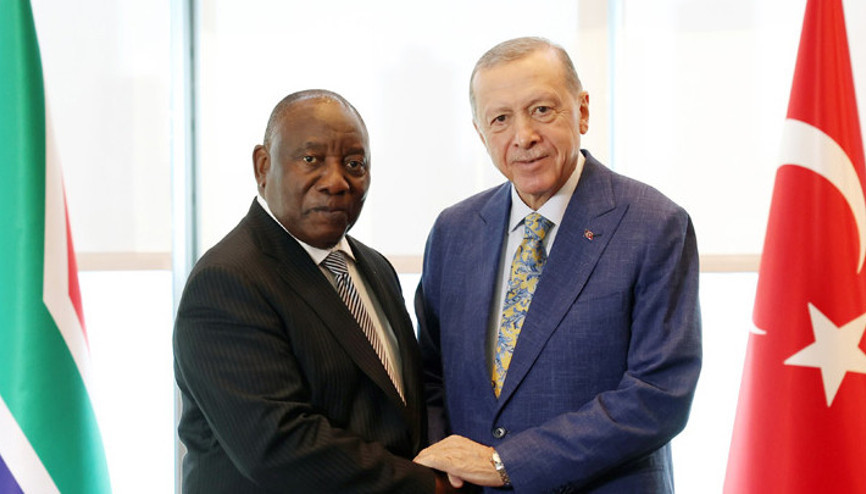 Cumhurbaşkanı Erdoğan, Güney Afrika Cumhuriyeti Cumhurbaşkanı Ramaphosa ile görüştü Cumhurbaşkanı Erdoğan, Güney Afrika Cumhuriyeti Cumhurbaşkanı Ramaphosa ile görüştü